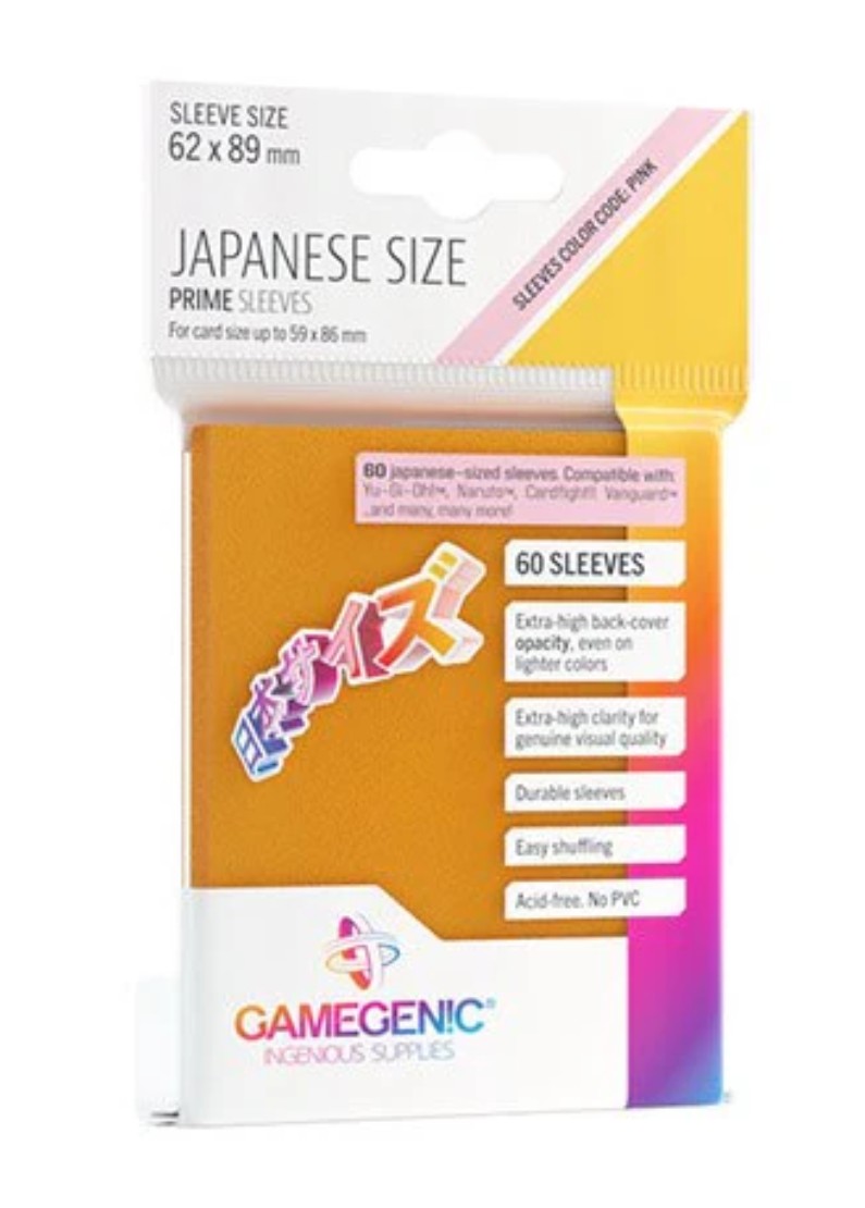Gamegenic: Prime Japanese Sized Sleeves - Prime Orange